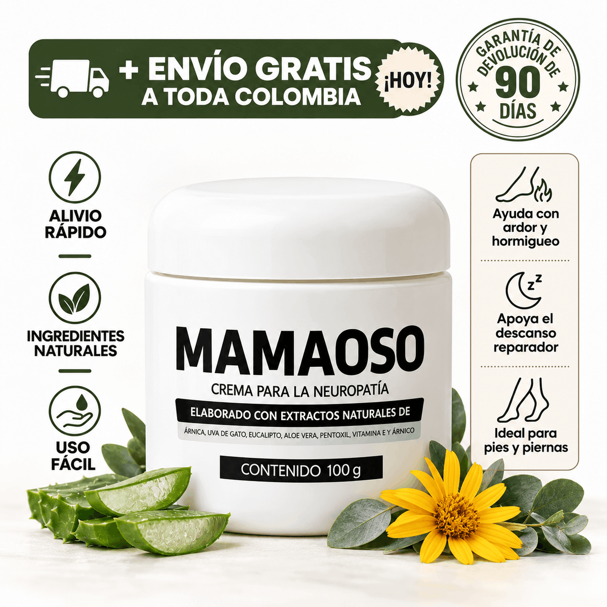 Crema para la neuropatía Mama Oso